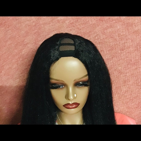 Beautiful Upart Wig Kinky Straight Wig Natural Color  synthetic Hair 22-inch - Picture 8 of 9